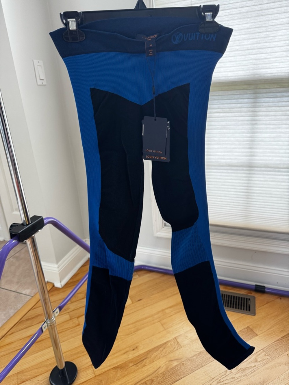 Louis Vuitton Blue and Black Activewear Leggings
